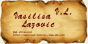 Vasilisa Lazović vizit kartica